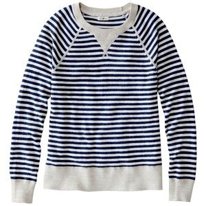 NWT - LL Bean Navy Stripe Sweater